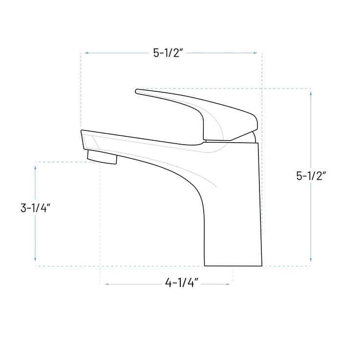1-Hole Single Handle Bathroom Faucet with Push Drain in Black