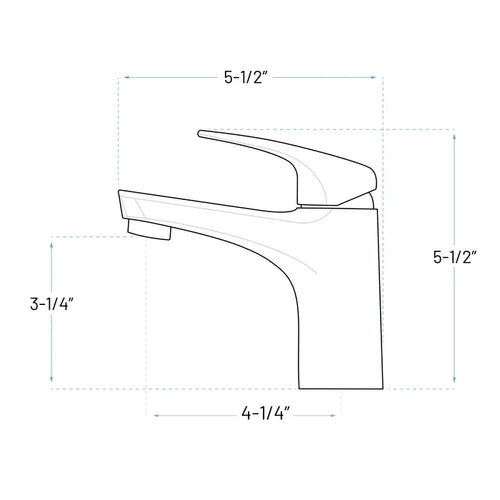 1-Hole Single Handle Bathroom Faucet with Push Drain in Black