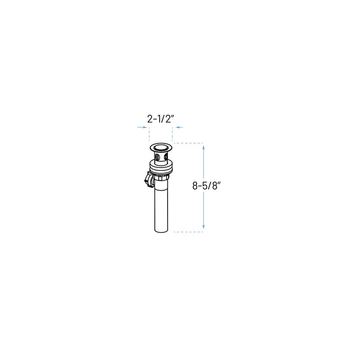 1-Hole Single Handle Bathroom Faucet with Push Drain in Black