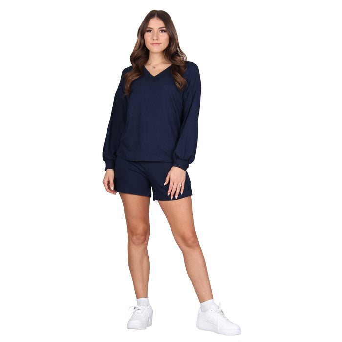 2-Piece Knitted Top & Shorts Set