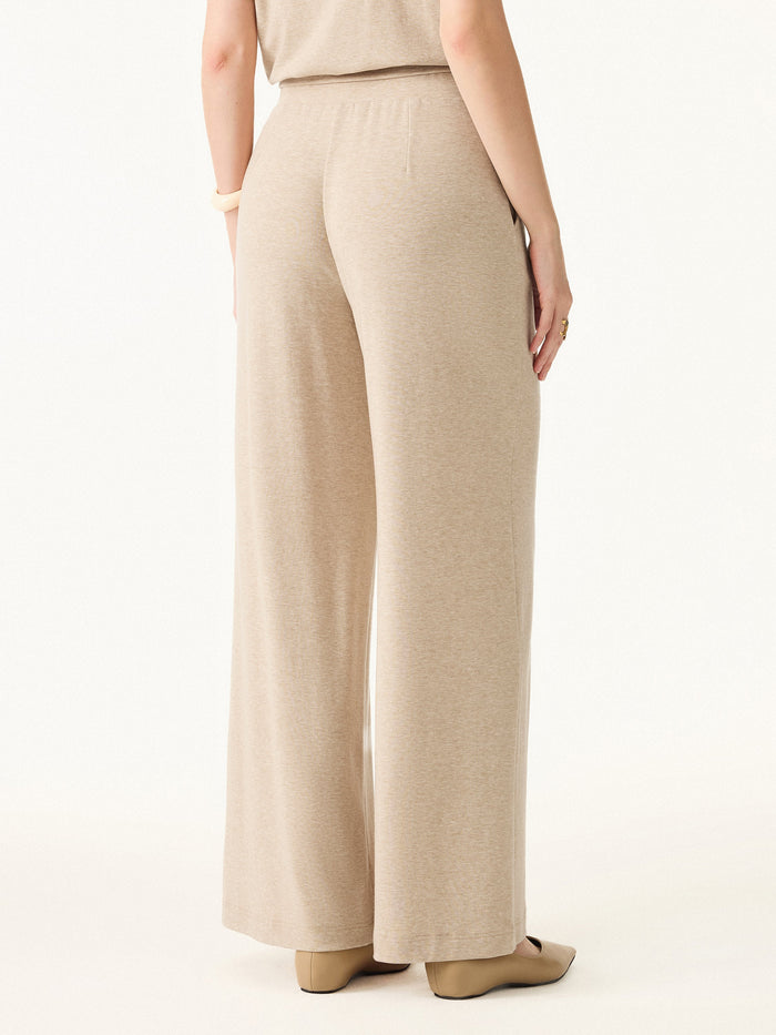 OGLmovede 2Pcs Set Regular Mid Rise Wide Leg Pants & Crewneck Bra Top