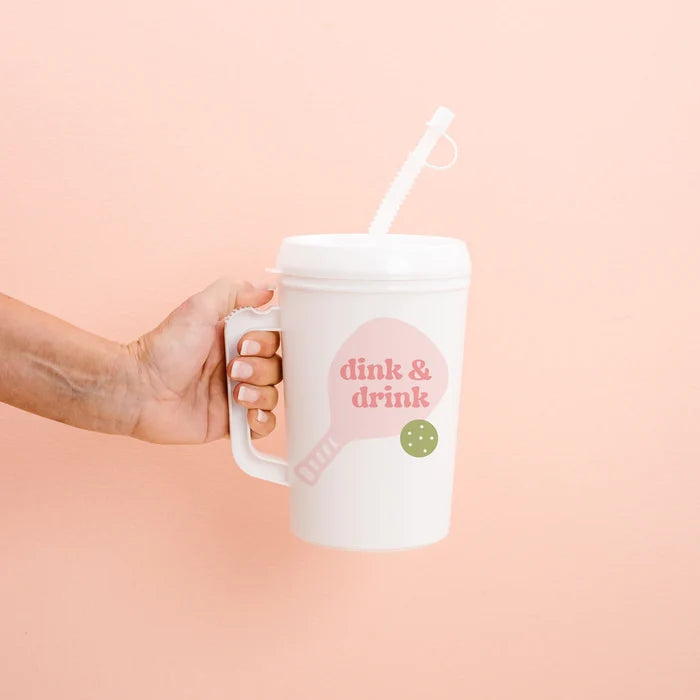 34 oz Mega Mug "Dink & Drink" - Greige Goods