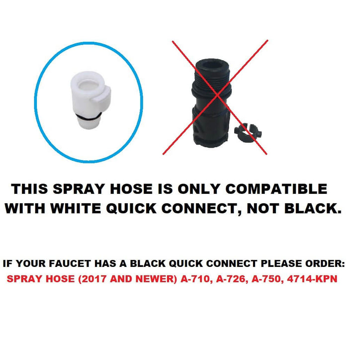59-1/2" Faucet Hose for 13/16" Spray Head with Nub Quick Connect End