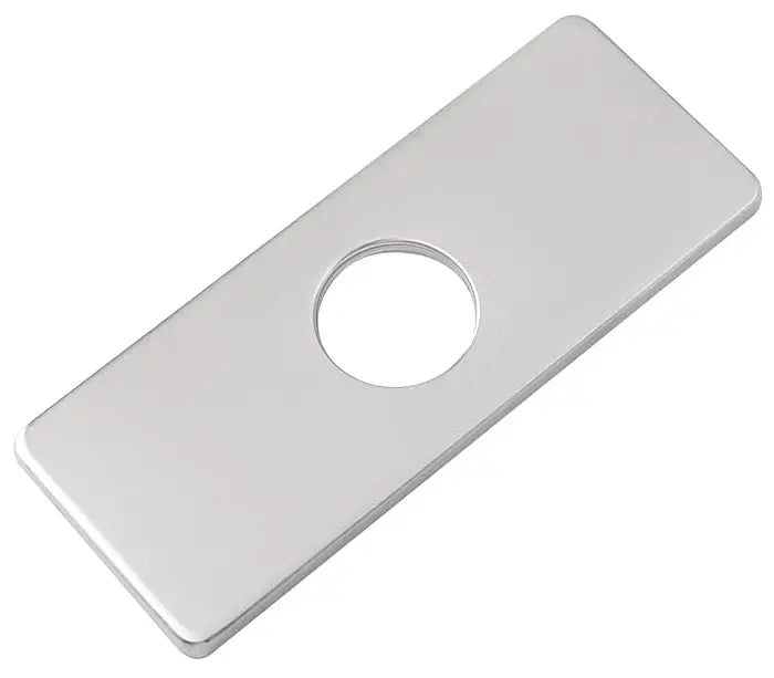 6-Inch Square Brushed Nickel Bathroom Deck Plate
