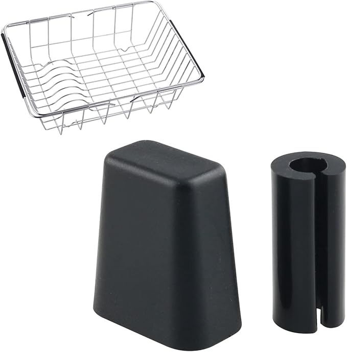 8-Pack Black Replacement Feet Protectors for Sink Grid