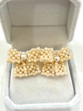 Beaded Bow Earrings