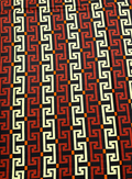 African Ankara Wax Print-Dark Brown Black Orange Cream