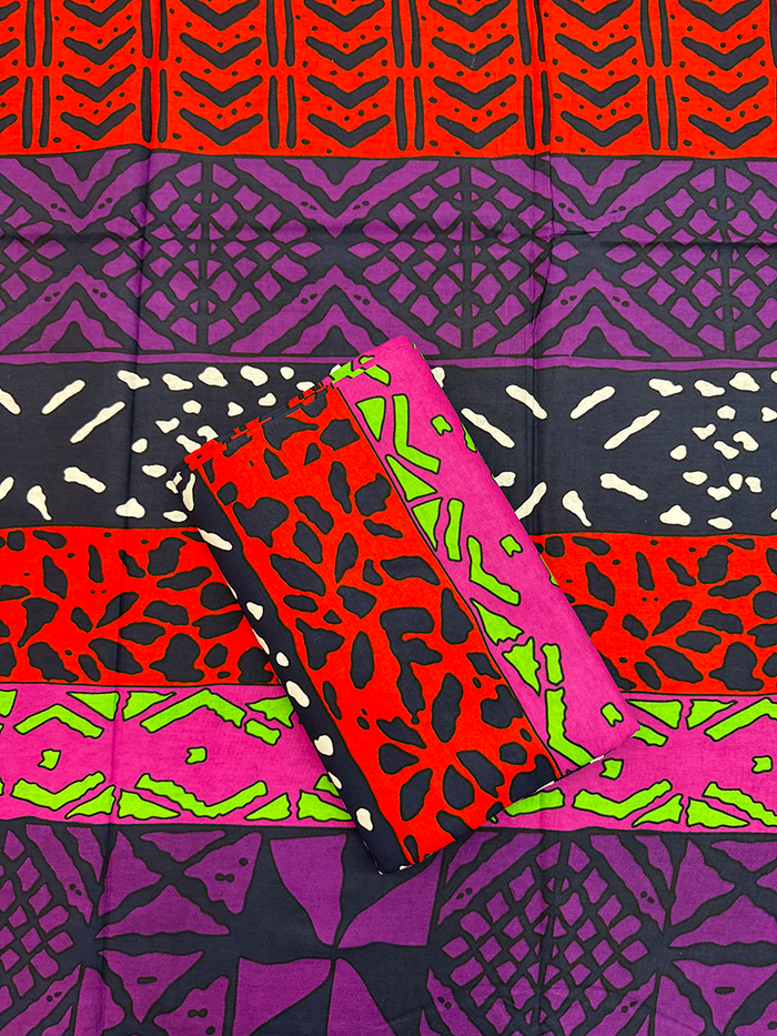 African Headwrap -Purple Mix Color