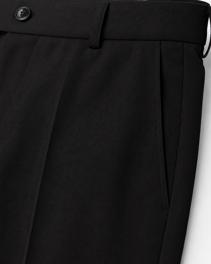 AKAZ COSTA Men's Black Premium Formal Trousers | Tailored Fit Formal Pants
