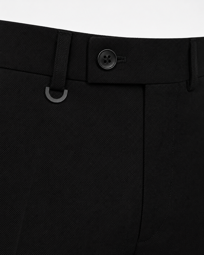 AKAZ COSTA Men's Black Premium Formal Trousers | Tailored Fit Formal Pants
