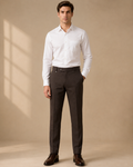 AKAZ COSTA Men's Coffee Brown Trousers | Premium Dress Pants for Modern Men
