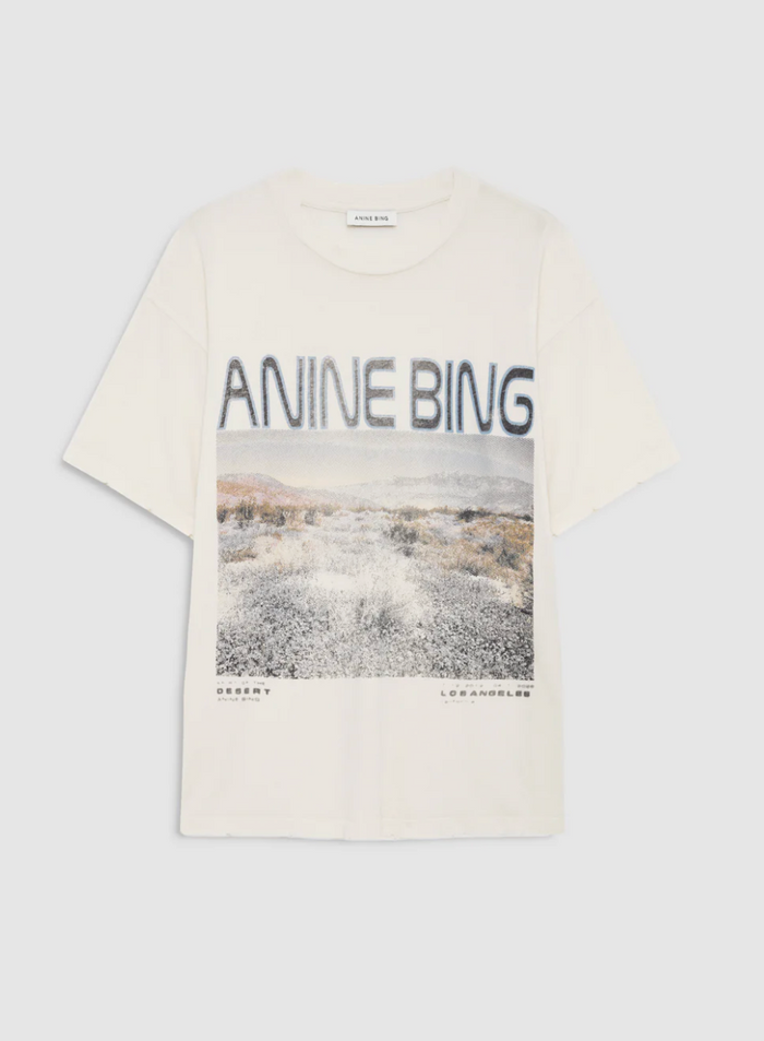 Anine Bing Cade Tee Wildflowers - Off White