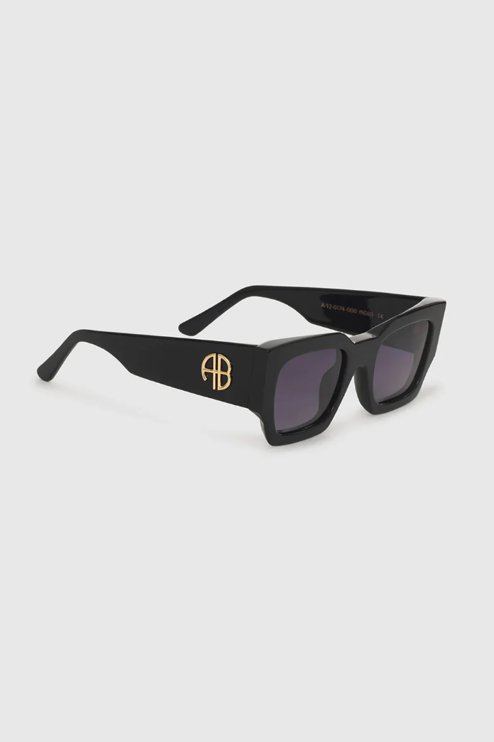 Anine Bing Indio Sunglasses Monogram - Black