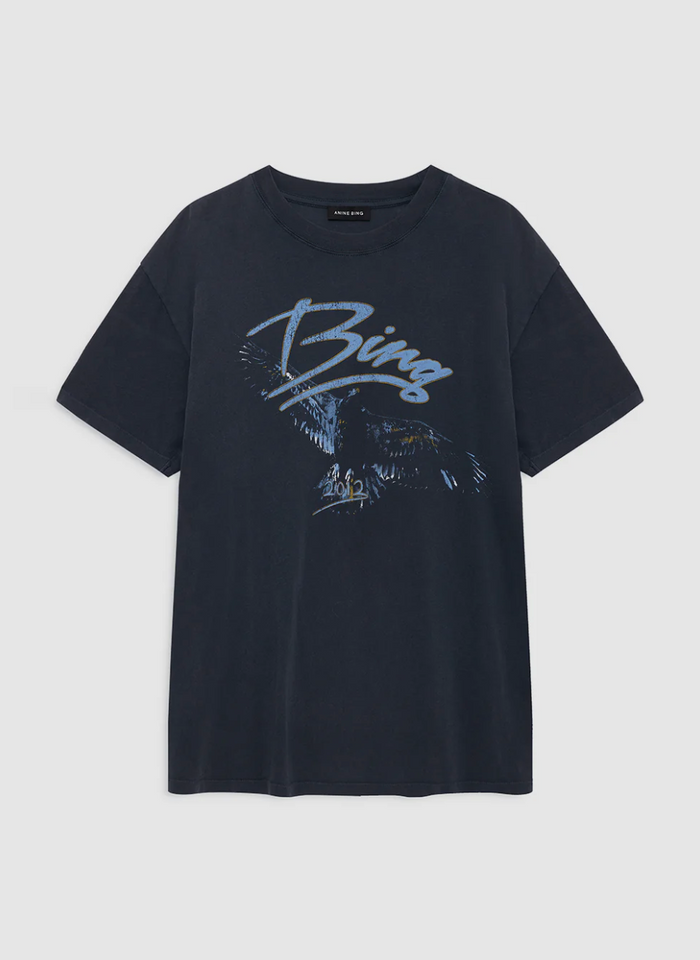 Anine Bing Kent Tee Eagle - Washed Black