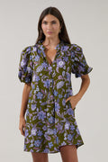 Aurora Shift Olive Green Mini Dress