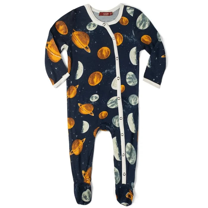 B Footed Romper - Greige Goods