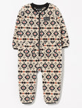 Barboteuse en sherpa à motif aztèque - bébé fille