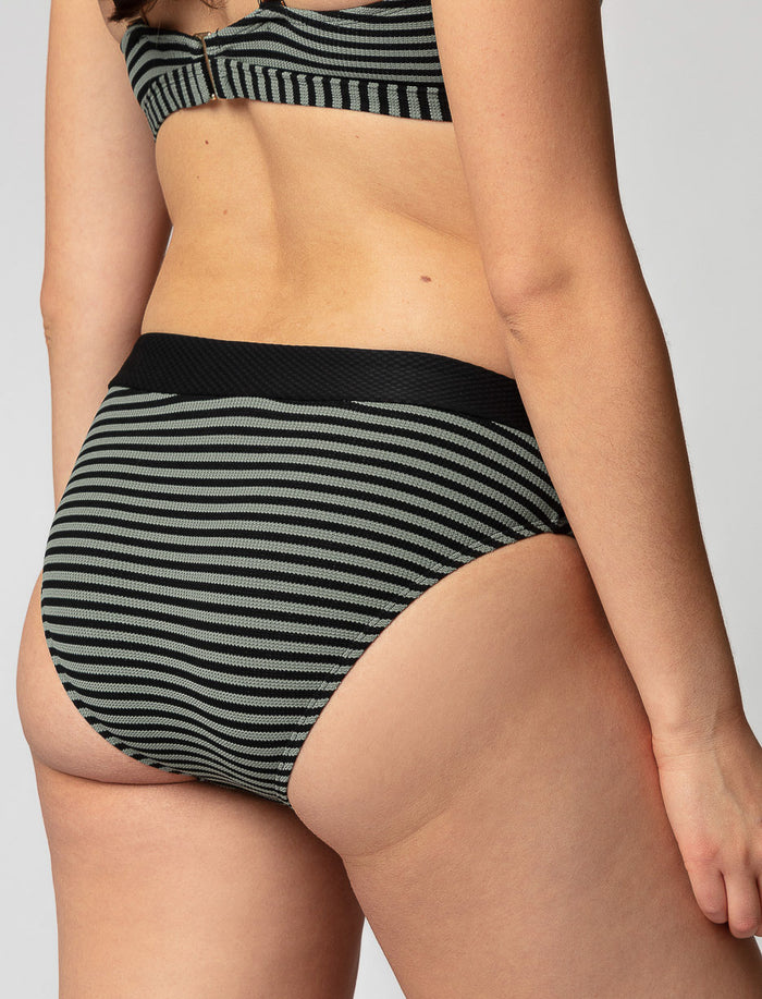 Bas de bikini à rayures