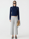 Bassike Fench Terry Straight Leg Pant - Grey Marl