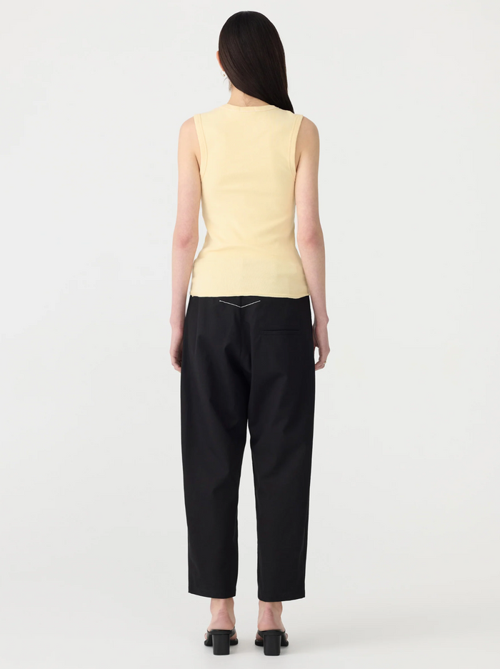 Bassike Low Scooped Rib Tank Lemon Glaze