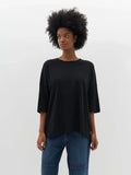 Bassike Slouch Side Step S/S T.Shirt - Black