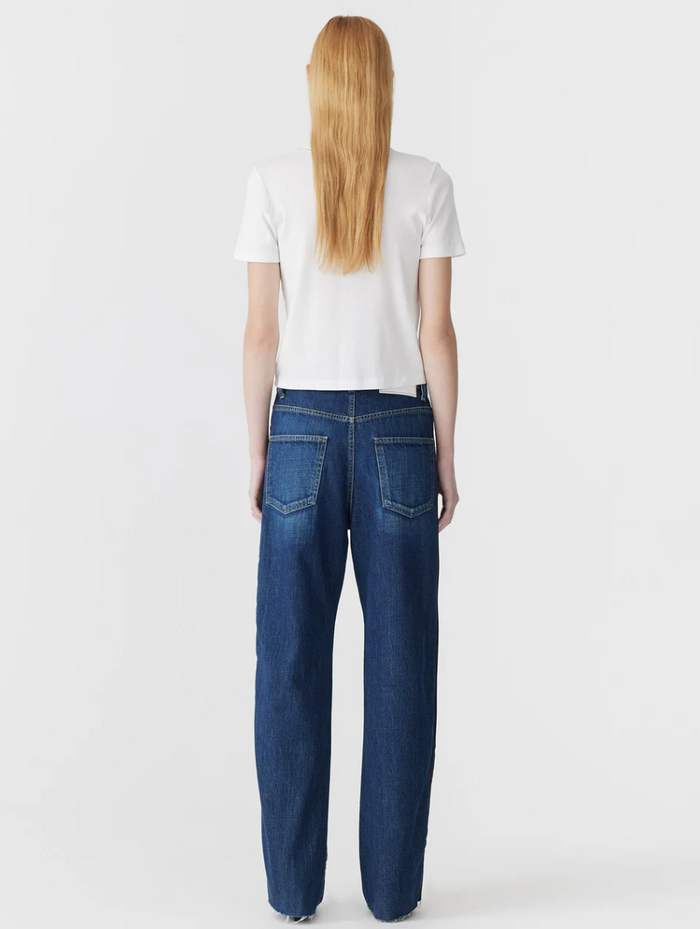 Bassike Slouch Tuxedo Jean - Worn Indigo