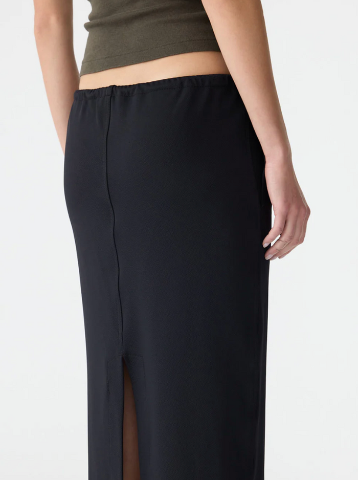 Bassike Stretch Twill Minimal Skirt - Black