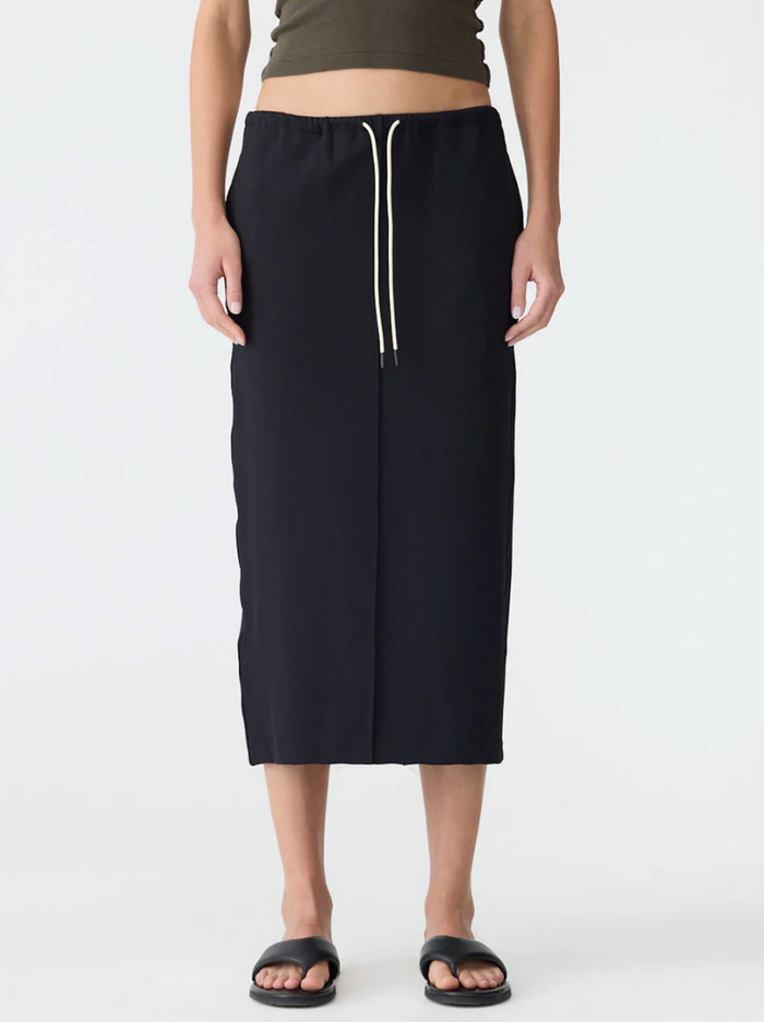 Bassike Stretch Twill Minimal Skirt - Black