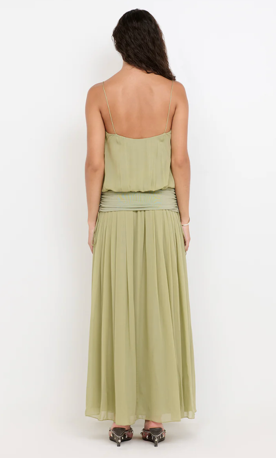 Bec and Bridge Camille Blouson Dress - Pistachio