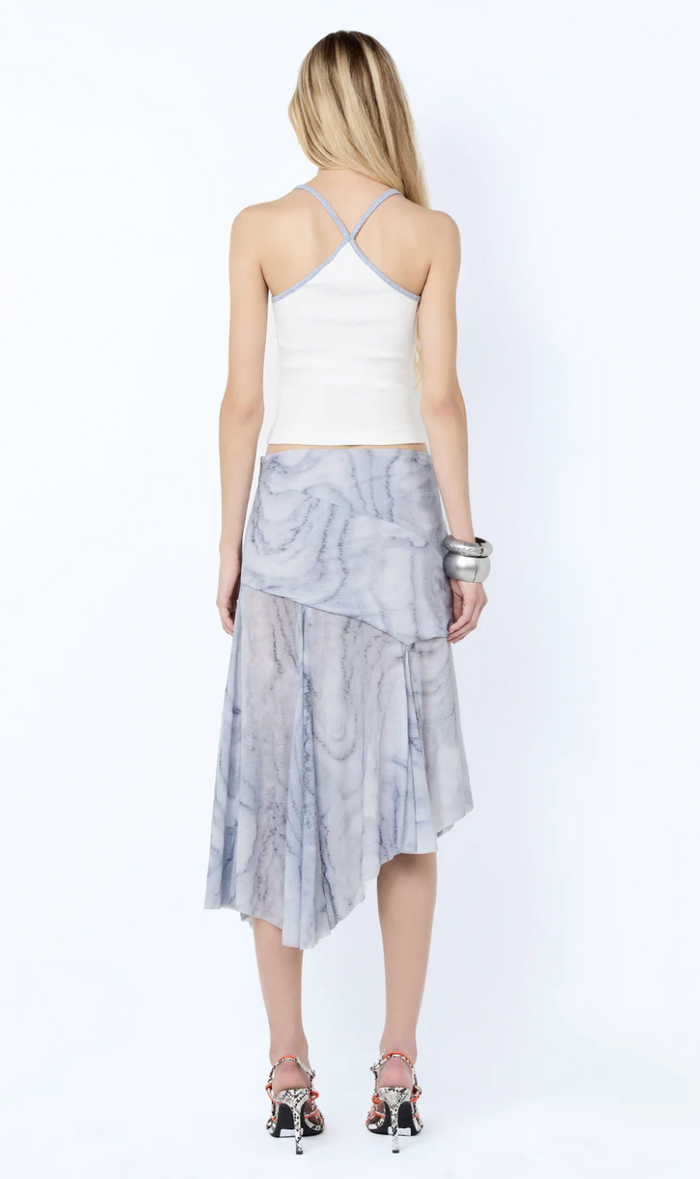 Bec and Bridge Etienne Asym Midi Skirt - Woodgrain