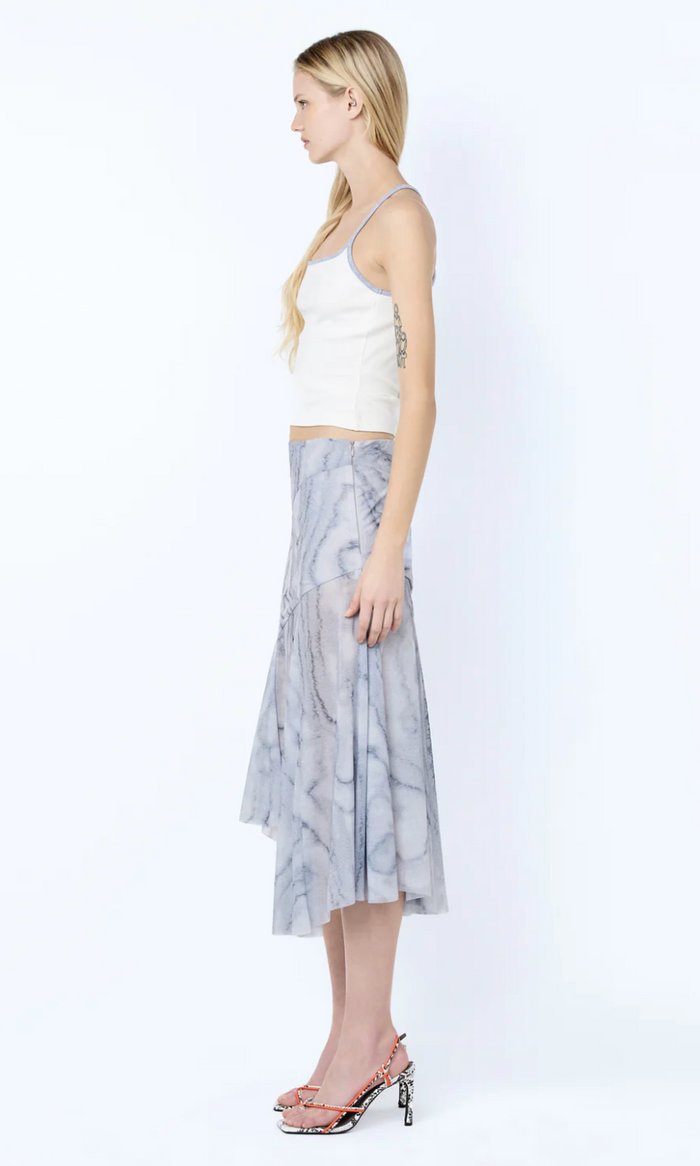 Bec and Bridge Etienne Asym Midi Skirt - Woodgrain
