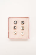 Bella Boxed Earring Trio - Greige Goods