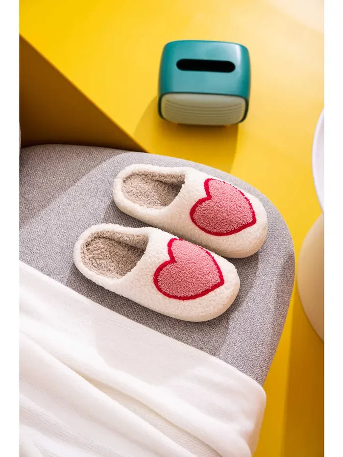 Big Heart Slippers - Greige Goods