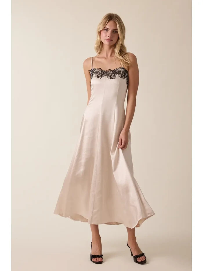 Black Lace Midi Dress - Greige Goods