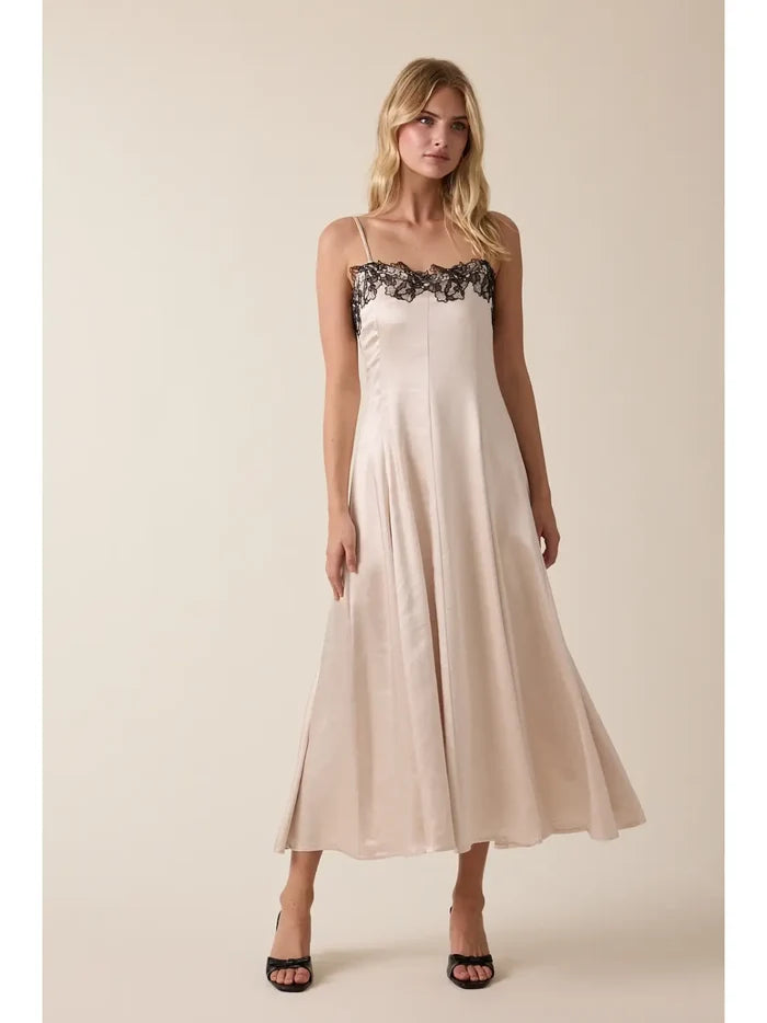 Black Lace Midi Dress - Greige Goods