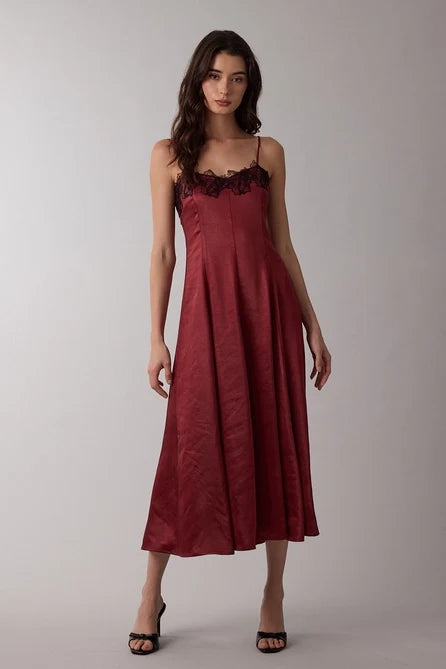 Black Lace Midi Dress - Greige Goods