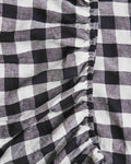 Black & White Gingham Linen Fitted Sheet (US)