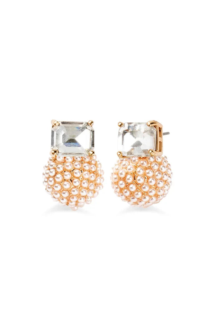 Blaire Pearl Post Earring - Greige Goods