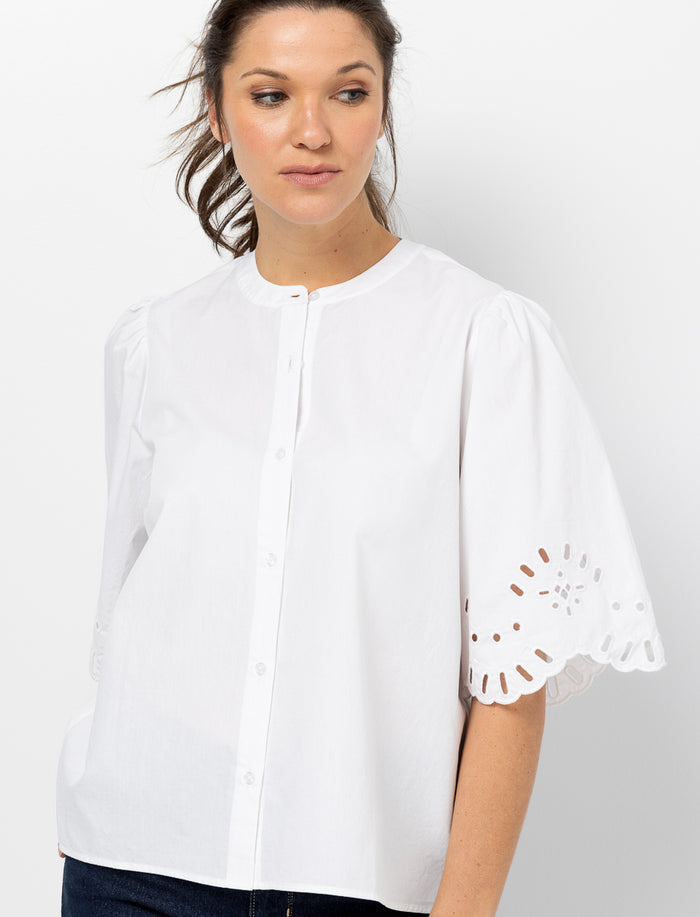Blouse à manches courtes bouffantes