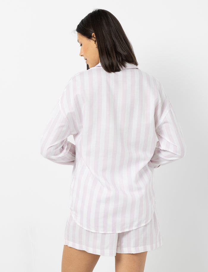 Blouse de nuit rayée à poche