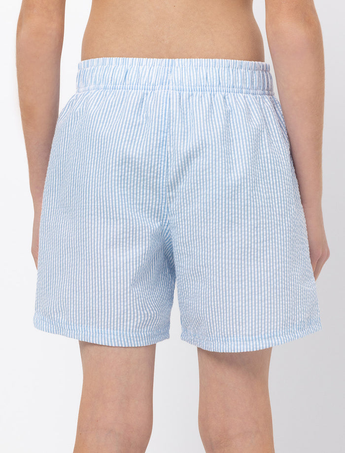 Boardshort à rayures à taille élastique