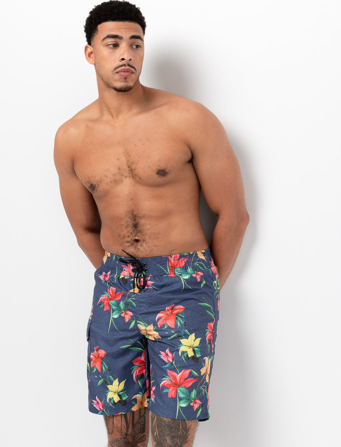 Boardshort imprimé à poche latéral