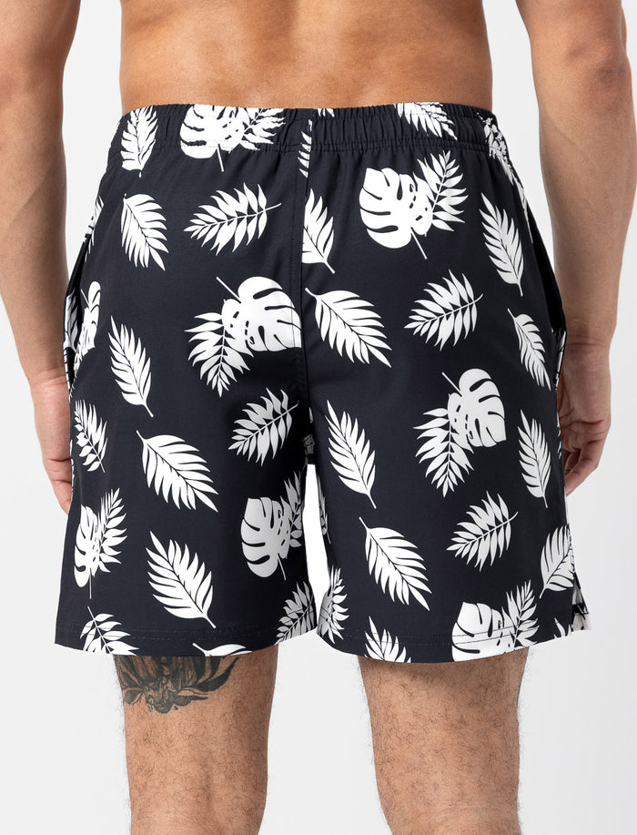 Boardshort imprimé à taille élastique