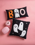 Boo Lumbar Quilted Pillow