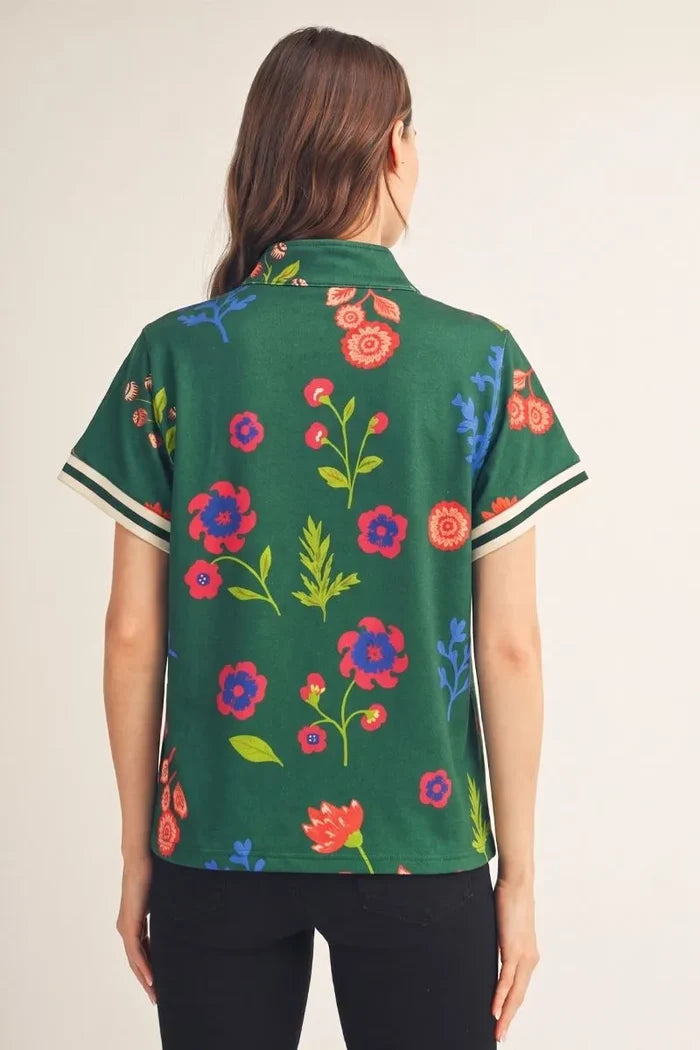 Botanical Garden Half-Zip Top