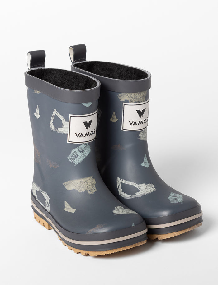 Bottes de pluie doublées camions - petit garçon