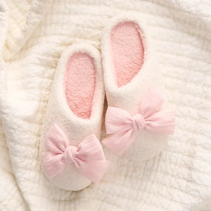 Bow Blush Slippers - Greige Goods