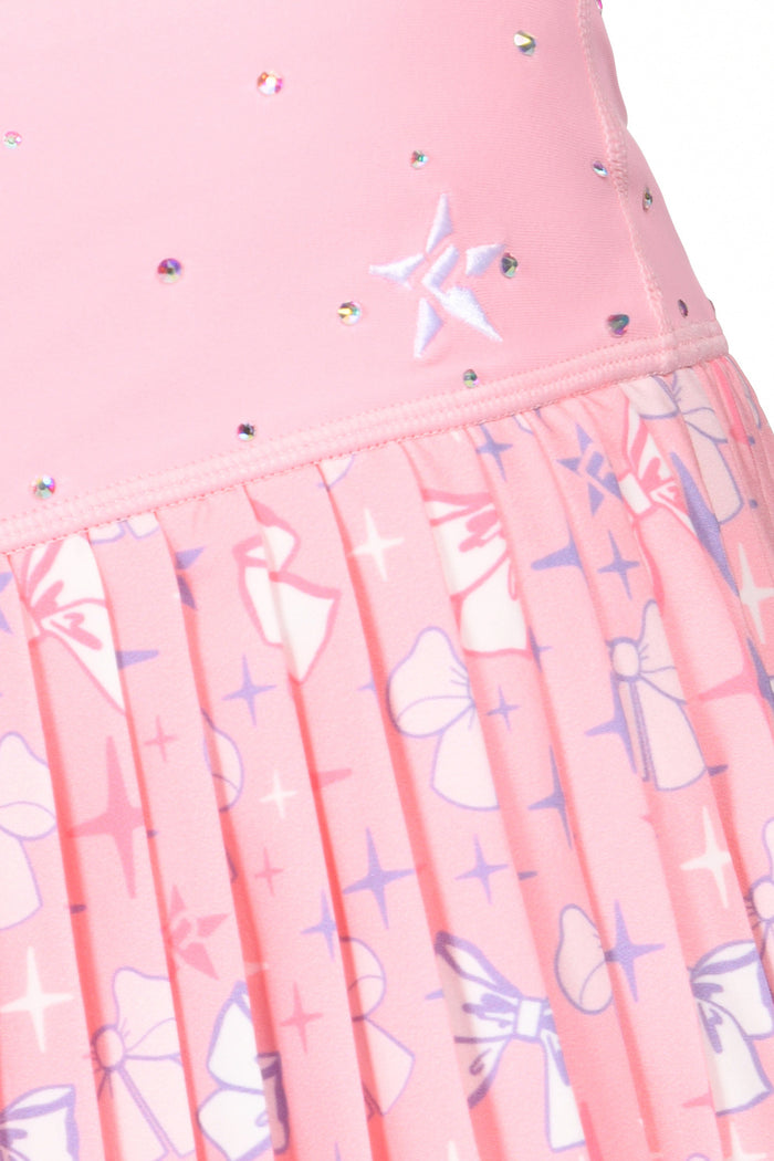 Bow Era Pleated Skirt in Chloe Pink