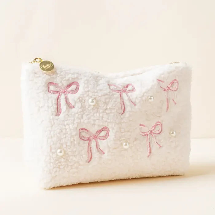 Bow Teddy Pouch - Greige Goods
