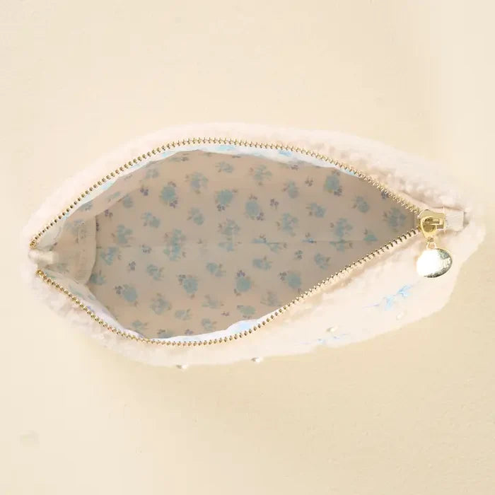 Bow Teddy Pouch - Greige Goods